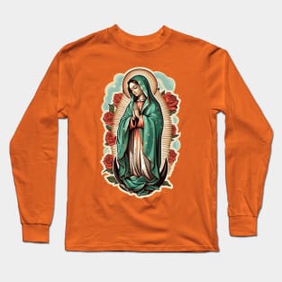 Our Lady of Guadalupe - Front Print Long Sleeve T-Shirt